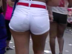 Latina booty, jeans shorts, perfect ass, carnival booty,