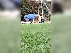 Housewive Fucked on Footy Pitch