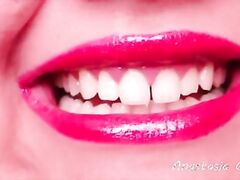 Very sharp natural teeth # 5 – model Anastasia Gree