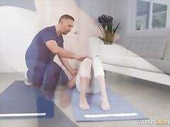 Yoga Babe cumz Multiple Times on Thundering Penis!