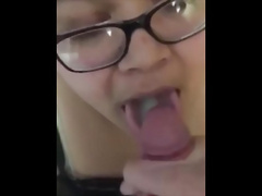 Bbw 18 Year old Gets a Huge Mouthful of Cum
