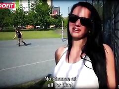 LETSDOEIT - Big Tits German Brunette Joins The Sex Bus