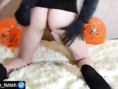 Webcam Model Halloween Erotic Costume No Panties With Butt Plug Bunny Tail Gets An Orgasm