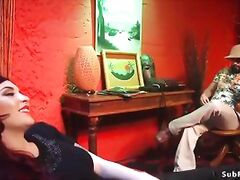 Ginger babe in twin piks orgy parody