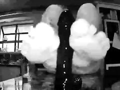 Oiled Foot and Hand Job in Kitchen