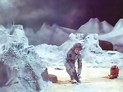 Woman Astronaut Stripteases on the Moon (1960s Vintage)