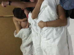 Couple have sex while his friends watch