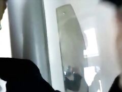 Mom gets ready for work in front of her tiny boy and must find a hiding spot for him on her body