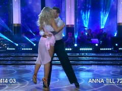 Blonde Married Reporter Anna Brolin Performing Sensual Rumba