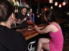 Nympho in gets fucked on a bar