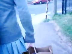 Pinkfluff  No Knickers Upskirt Walk From Mcdonalds