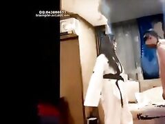 Female college student slave with double s taekwondo