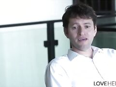 Asian in High Heels gets her Feet Splattered w Goo