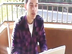 Sexy threesome where two blacks destroy poor white man asshole making him scream and same time enjoy their big black wild animals in his dirty hole