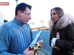 LETSDOEIT - German Student Convinced To Have Sex in The Bus