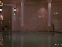 Beautiful Bo Derek showing off her hairy pussy at the beach