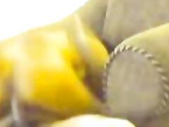 spreading legs to show her clean shaven pussy before fucking session with lover in this MMS