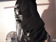 Curvy Dominno busts some sexy moves dressed like a rapper girl