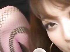 Akari Hoshino is a lovely Asian MILF in her sexy lingerie.