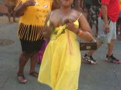 My Hotwife Flashing tits for beads