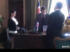 UK prime minster blackmailed into fucking with big-tit Emma Butt