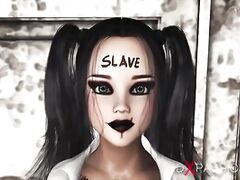 Evil clown fucks a horny schoolgirl in an abandoned hospital