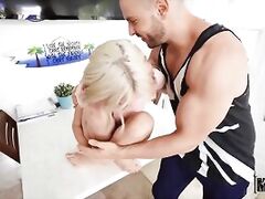 Blnde Tiny Teen w Porcelain Skin Annihiliated by Penis