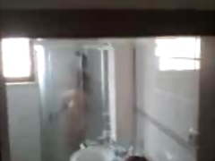 Chinese mature Granny Dina nacked in shower.