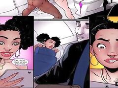 Candy the Webcam Model Part 2 - Mile High Club live broadcast 3some fuck in Plane bathroom