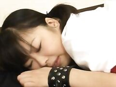 Lustful Asian girl Minami Machida enjoys pussy and anal plug.