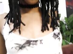 Handjob by rasta black hottie Kira Noir