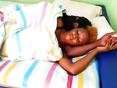 beautiful young woman fucks with a huge black cock in the living room and while she rides him he comes without control - african black girl fantasy