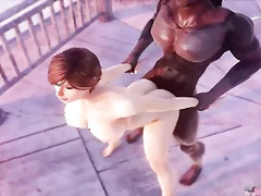 Sexy Petite Model Gets Blacked By Double BBC On The Beach