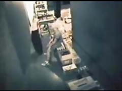 Amateur Lesbians Caught in the Act by a Security Hidden