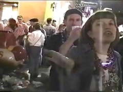 Mardi gras flasher drops her drawers