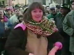 Mardi gras woman hopes she doesn't know any of you guys
