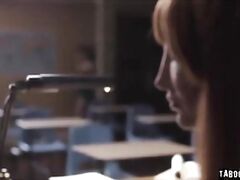 Horny teacher demands lesbian sex from her student and her mom in exchange for not expellling the student