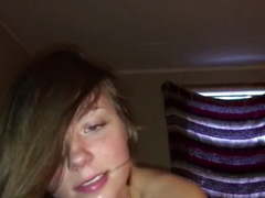 Amateur sucks and rides dick