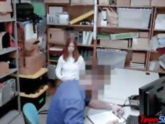 Irish redhead teen shoplifter fucked by a LP officer