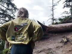 Busty teen swallows cum after public blowjob - Eva Elfie