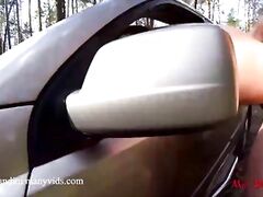 Public outdoor fuck for fit young in the forest. Mia Bandini.