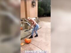 Pumpkin Smashing with KENZIE TAYLOR Halloween Trick or Treat
