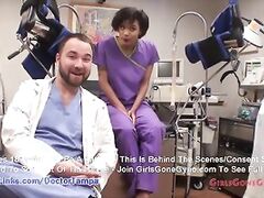 Jackie bane’s new student gyno exam by doctor from tampa on cam