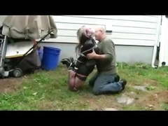 Hogtied tight in the garden