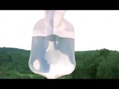 Outdoor BDSM Cage Locked Enema Slave