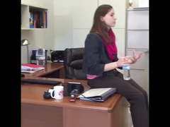 Catholic school teacher dangling flats