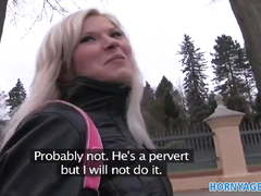 HornyAgent Sexy Blonde fucked in public toilets for cash