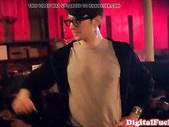 Pussyfucked squirter throats wet hard cock