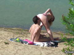 Spy Young German Teen Couple Fuck At Beach in Berlin