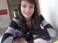 Slender teen takes money for raunchy sex